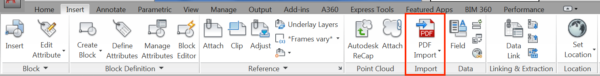 AutoCAD Import PDF Command