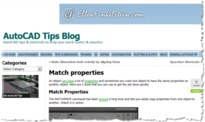 Ellen Finkelstein AutoCAD Tips Match properties