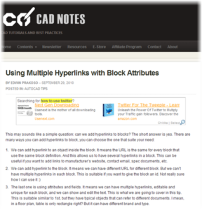 Using Multiple Hyperlinks with Block Attributes | CAD Notes
