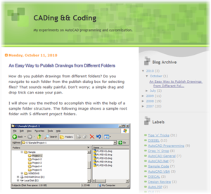 Cading && Coding an AutoCAD publish tip