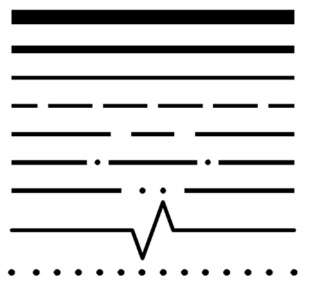 Линия стандарт. Тип линии Step. Drawing Standard line Types. Technical line Type. Тип линии l_11901.