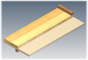 A shooting board modelled in Autodesk Inventor