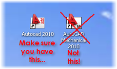 AutoCAD start up icons