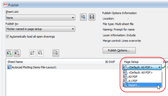 bricscad page setup server