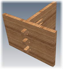 An example of a digital wood joint