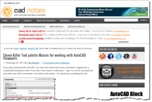 Eleven Killer Tool palette Macros for working with AutoCAD Viewports